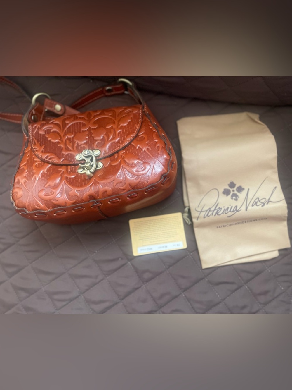Patricia Nash Micaela Baguette | Equestrian Chic Academia Cottagecore Romantic - Picture 14 of 16